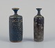 Rolf Palm (1930-2018), Swedish ceramicist.
Two unique miniature vases with glaze in blue and grey hues.