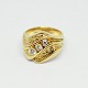 Per Borup; 14k gold ring set with diamonds
