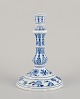 Meissen, Germany. Large Blue Onion porcelain candlestick. Hand-painted.