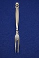 Konge or Acorn Georg Jensen Danish solid silver 
flatware. cold cut forks 16.5cm