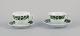 L'Art presents: 
Meissen, 
Germany, Green 
Ivy Vine, two 
large breakfast 
cups with 
saucers.