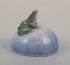 Royal Copenhagen porcelain figurine. Frog on a stone.