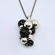 Georg Jensen; A Moonlight Grapes necklace of sterling silver set with onyx