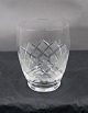 Antikkram presents: Christiansborg Danish crystal glassware with faceted stem. Large water glasses 9cm