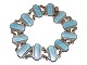 Antik K 
presents: 
Danish 
Sterling silver
Bracelet with 
light blue 
enamel