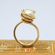 Jens Asby; Ring of 14k gold set with a pearl