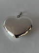 Silver heart in sterling silver as pendant for necklace. Stamped HS. 925s