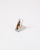 Vintage Ring - 
Model Nr: 230 - 
Tin - Udsmykket 
Med Rav - ...