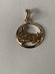 Notes in round Pendants/Charms in 14 carat gold.