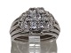 14 Carat white gold
Ring with many diamonds - Size 50