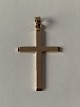 Stylish gold cross in 14 carat gold, stamped J.AA 585