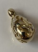 Drop-shaped pendant with diamonds in 14 carat gold, stamped JAa 585