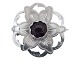 Hans Christian Siiger silver
Art Nouveau brooch with dark purple stone from 1913-1937