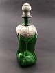 Green decanter 
with tin 
mounting