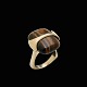 Poul Klarlund - 
Kbh. Ring i 18k 
guld tigerøje.