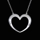 Bestik.dk 
presents: 
Bernhard 
Hertz. Large 
Sterling Silver 
Heart Pendant / 
Necklace.
