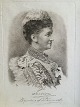 Litografi 1889 
af HM Dronning 
Louise af 
Danmark.