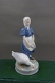 Royal Copenhagen porcelain figurine No 527, 
Goose-girl 24cm