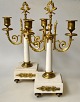 Pegasus – Kunst - Antik - Design presents: A pair of French white marble candlesticks
