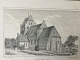 Ole Buus Larsen 
præsenterer: 
Radering 
af F.E. Bording 
- Sønder Alslev 
Kirke på 
Falster ca 
1865.