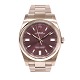 Rolex Oyster Perpetual Ref. 116000 Red Grape år 2018 med box og papirer fra 
europæisk AD. God stand. D: 36mm