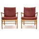 Aabenraa 
Antikvitetshandel 
presents: 
Pair of 
Ole Wanscher 
Colonial 
Chairs, oak and 
leather