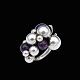 Bestik.dk presents: Georg Jensen. Large Sterling Silver Ring #551B with Amethyst - Moonlight Grapes.