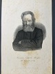 Litografi - 
Portræt af 
Billedhugger 
Herman Wilhelm 
Bissen.