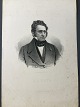 Litografi af 
Em. Bærentzen - 
Portræt af 
digteren og ...