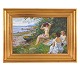 Paul Fischer, 
1860-1934, tre 
badepiger på en 
strand. ...