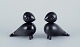 L'Art presents: 
Kay 
Bojesen, Danish 
designer.
Two wooden 
turtledoves. 
Hand-painted in 
black