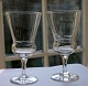 Whiskyglas med 
målesæk, 
Holmegaard/Kastrup