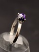 Sterling sølv 
ring med 
ametyst