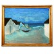 Aabenraa 
Antikvitetshandel 
presents: 
Jens 
Søndergaard, 
1895-1957, oil 
on canvas. 
Boats at the 
beach. Signed. 
...