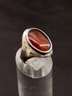 Sterling slv ring med rav