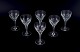 Glimma, Sweden. 
A set of six 
red wine 
glasses in 
crystal
