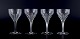 Glimma, Sweden. 
A set of four 
red wine 
glasses in 
crystal.