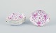 Meissen, 
Germany. Pink 
Indian Flower. 
A set of five 
...