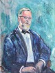 Maleri af Eigil 
Moe - Smukt 
portræt af 
nobel mand 
1964.