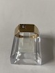 Herre Signet Ring i 8 karat guld med klar sten.
Størrelse 66.
