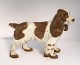 Bing & Grøndahl. Porcelænsfigur. Cocker Spaniel. Model 2095. Længde 21,5 cm. ( 1 
sortering )