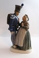 Royal Copenhagen. Porcelænsfigur. Soldat og heks. Model 1112. Højde 20 cm. (4 
sortering)