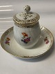 German KPM Cream Cup in Porcelain with Flowers.
Height with lid 11 cm.