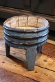 K&Co. presents: 
Old 
Swedish 19th 
century wooden 
bowl on foot 
with fine old 
paint...