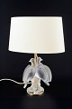 Lalique, 
bordlampe med 
duepar.