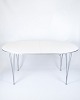 Osted Antik & 
Design 
presents: 
Dining 
table - Super 
Ellipse - White 
laminate - Piet 
Hein - Arne 
Jacobsen - ...