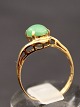 18 karat guld 
ring med jade