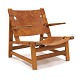 Børge Mogensen Lounge chair BM 2225, oak and leather. Nice condition