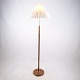 Gulvlampe - 
Teaktræ - 
Plisseret Skærm 
- Dansk Design 
- ...