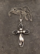 830 silver cross  and 830 silver chain